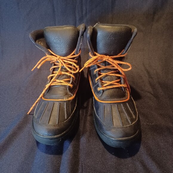 Men\'s NIKE ACG WOODSIDE II Boots  Dark Obsidian Grey Orange, Sz 10 Waterproof main image 4